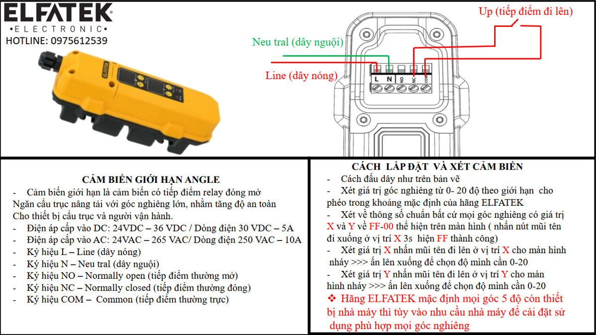 ALSD2-220 Bộ cảm biến chống xéo cáp dùng cho cầu trục